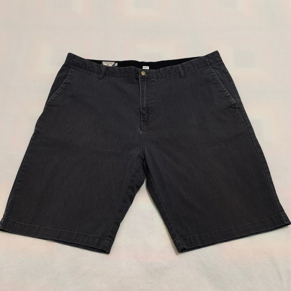 Volcom Chino Shorts Men's Size 40 Gray Skate Flat Front Casual 10" Inseam